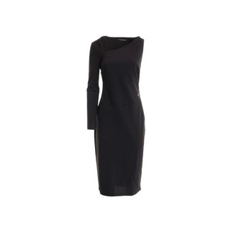 Karl Lagerfeld Asymmetric Jersey Party Dress - female - Karl Lagerfeld - Party Dresses - Black - L - Dresses