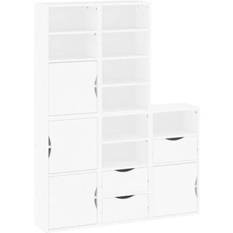 vidaXL Vidaxl - Side Cabinets 5 pcs odda White 40x24x79 cm Solid Wood Pine