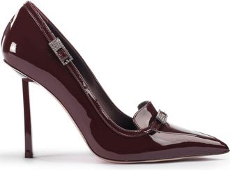Le Silla 100mm Morgana patent-leather pumps - women - Patent Leather/Goat Skin/Calf Leather - 39 - Brown