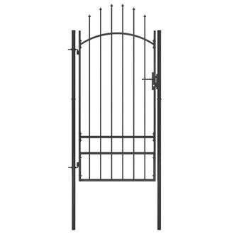 Berkfield Home Garden Gate Steel 1x2.5 m Black