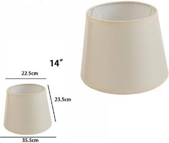 Trade Shop Trade Shop - Reemplazo De Sombrero De Cilindro De Pantalla C&oacute;nica Para L&aacute;mpara Y Apliques En Tela Tnt - -14-beige