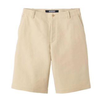 Jacquemus Korte Broeken, Heren, Beige, M, Katoen, Le Camargue Tailored Shorts