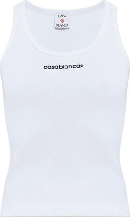 Casablanca Canotta con logo - Bianco