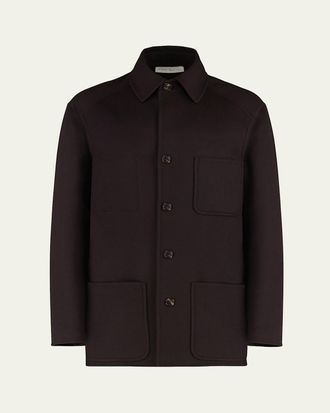 Umit Benan Mens Pitt Double-Faced Merino Wool Jacket