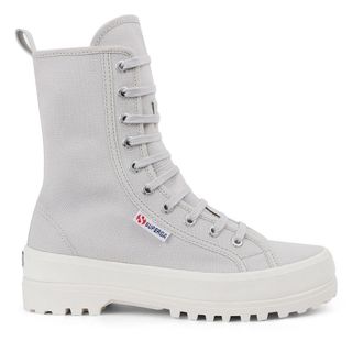 Superga Dames/Dames 2641 Alpina Hoge Tops (Grijs Zilver/Avorio)