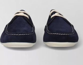 Prada suede leather slip-on loafers