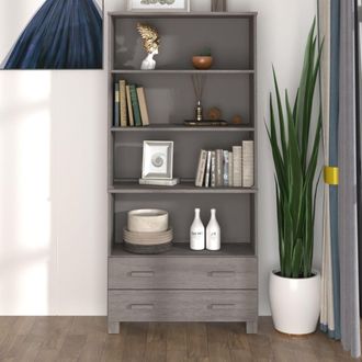 vidaXL Vidaxl - Aparador Hamar Madera De Pino Maciza Gris Claro