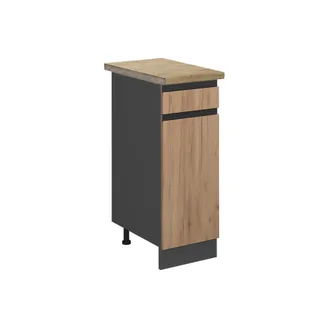 Vicco Mueble Bajo De Cocina R-line, Roble Dorado, 30 Cm, Et Roble