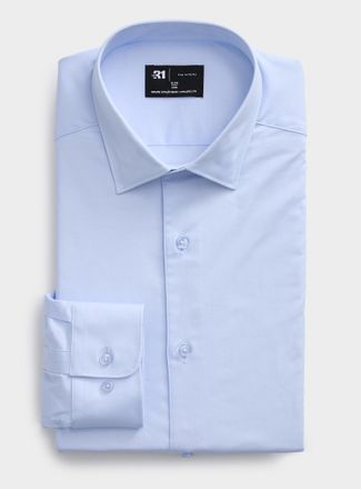Le 31 Mens Stretch solid shirt Athletic fit