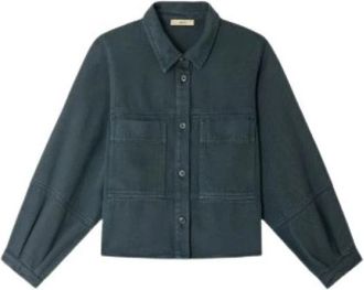 Sessun Leone Overshirt - Dames - Zomerjassen - Blauw - S - Jassen