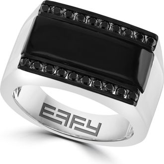 Effy Onyx & Spinel Signet Ring in Black at Nordstrom Rack, Size 10