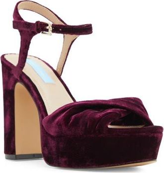 Draper James Paloma Platform Sandal in Bordo at Nordstrom, Size 7