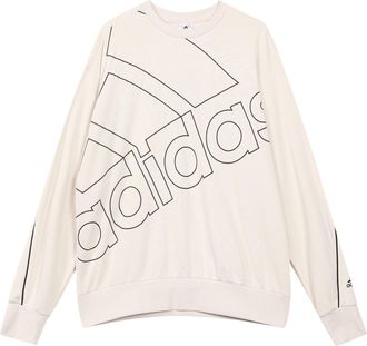 adidas U Favs Q1 Swt Logo Printing Sports Pullover Round Neck Bauxite Brown GK9373