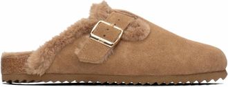Xti Womens Casual Suede Clogs In Camel