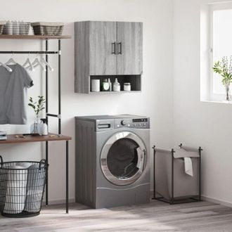 vidaXL Wall Cabinet Grey Sonoma 60x31x70 cm Engineered Wood Vidaxl
