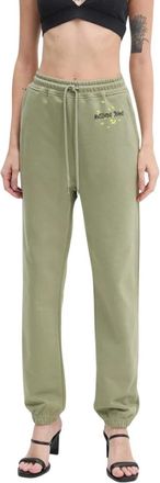 Moschino Trainingsbroeken - Dames - Sweatpants - Groen - XS - Katoen - Broeken