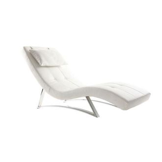 Miliboo Chaise Longue Dise&ntilde;o Blanco Monaco
