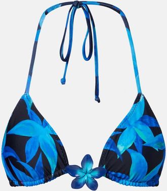 Same Swim Top bikini Island con applicazione floreale