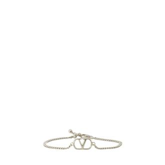 Valentino Garavani Bracelets, male, Gray, Size: ONE SIZE VLogo Signature Metal Bracelet