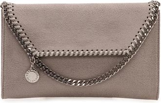 Stella McCartney Tassen, Dames, Grijs, ONE Size, Polyester, Falabella Portemonnee