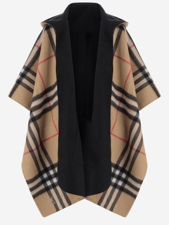 Burberry Reversible Cashmere Cape - Black