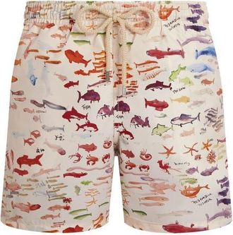 Vilebrequin Men Swim Shorts Pescador - VBQ x Fabrice Hyber in Paper at Nordstrom, Size Xx-Large