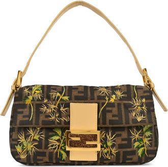 Fendi Borsa a mano Baguette con motivo Zucca 1990-2000 - Marrone