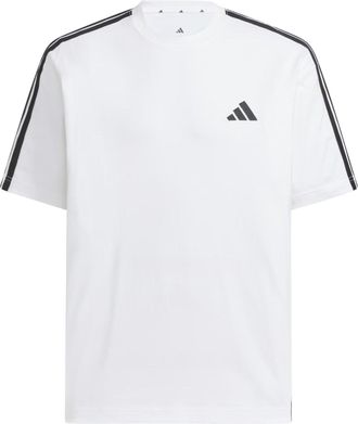 adidas Essentials Plus Loose Fit 3-Stripes Single Jersey Tee White KF3739
