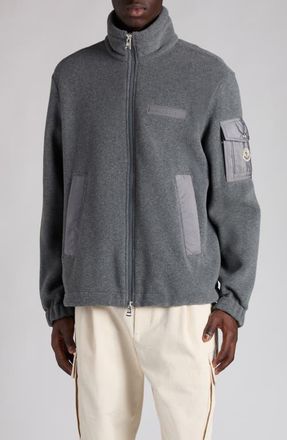 Moncler Fleece Jacket in Iron Gray Melange at Nordstrom, Size Xxx-Large