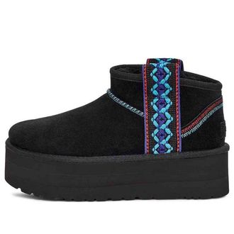 UGG (WMNS) UGG Classic Ultra Mini Braid Plat Black 1138491-BLK