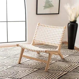 Safavieh Luna Leather Woven Accent Chair