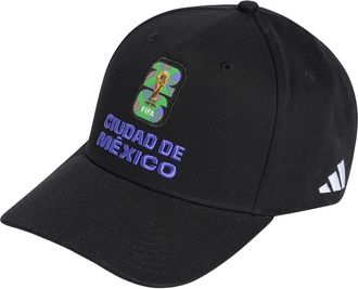 adidas FIFA World Cup 2026 Ciudad de M&eacute;xico Adjustable Twill Ball Cap in Black/White at Nordstrom