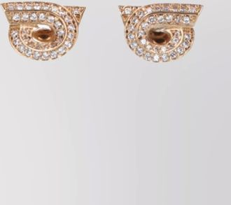 Ferragamo gemstone embellished gold-tone stud earrings