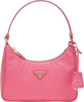 Prada Shoulder Bags, female, Pink, Size: ONE SIZE Mini Borsa Re-Edition 2005