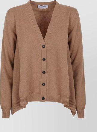 Alexander McQueen cashmere oversized v-neck ribbed cardigan