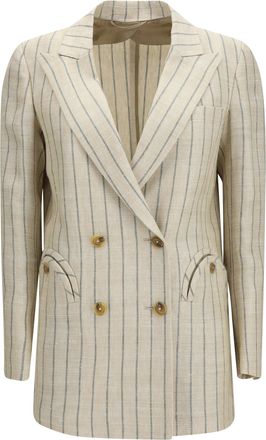 Blaz&eacute; Milano Womens Blazer Serene Tea Linen Blazers Jacket