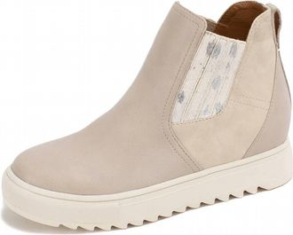 Yellow Box Womens Malvena Wedge Sneaker Boots In Bone