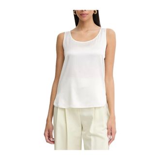 Max Mara Sleeveless Tops, female, White, Size: XS Mmlpan Top