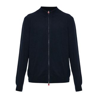 Kiton Cashmere Cardigan - Heren - Truien - Blauw - Maat: L Kasjmier