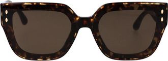 Isabel Marant Vierkante zonnebril - unisex - Accessoires - Bruin - Maat: 65 MM