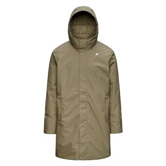 K-Way Thomas Warm Micro Canvas Jacket - - Coats - Uomo - Verde - L