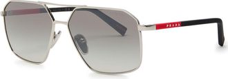 Prada Aviator-style Sunglasses - Silver - One Size