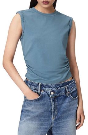 AllSaints West Side Ruched Tank in Captain Blue at Nordstrom, Size X-Small