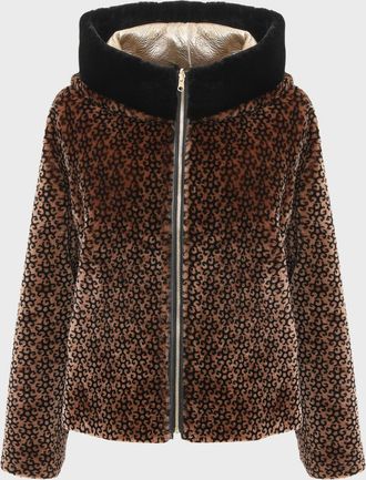 Gorski Reversible Lamb Shearling Hooded Zip Jacket