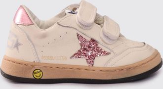 Golden Goose Sneakers da bambino in nappa con chiusura a strappo e logo glitter