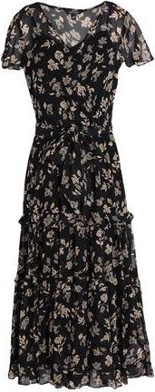 Ralph Lauren FLORAL CRINKLE GEORGETTE SURPLICE DRESS