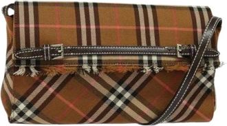 Burberry Pre-owned Cross Body Bags, female, Brown, Size: ONE SIZE Pre-owned Canvas Shoulder Bag