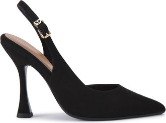 Kurt Geiger Womens Suedette Aria2 Heels - Black - Size UK 3