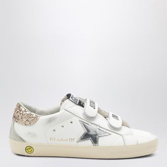 Golden Goose Sneaker Old School bianca con stella glitter