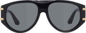Dolce & Gabbana Dark Grey Pilot Ladies Sunglasses DG4499 501/87 57